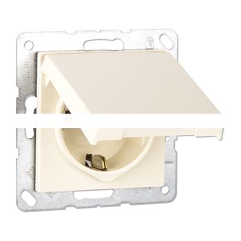 ECO Штепсельная розетка SCHUKO 16A, 250V с крышкой  сл. кость