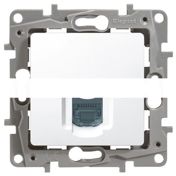 ETIKA Розетка компьютерная RJ45 категория 5 UTP белая