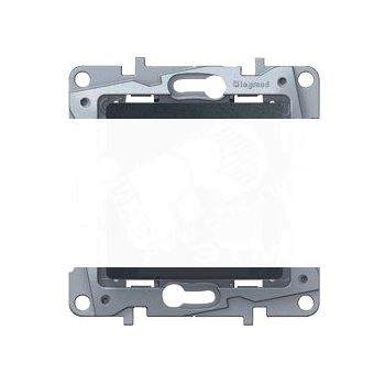 ETIKA Розетка телефонная+компьютерная RJ11+RJ45 категория 5 UTP антрацит