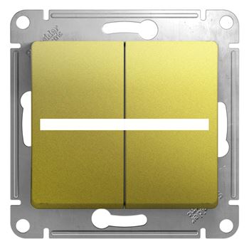 GLOSSA переключатель 2-клавишный сх.6 фисташковый