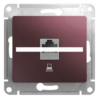 GLOSSA розетка компьютерная RJ45 кат.5E баклажановый