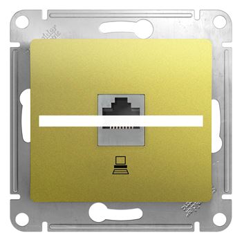 GLOSSA розетка компьютерная RJ45 кат.5E механизм фисташковый
