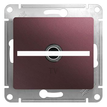 GLOSSA TV розетка проходная 4DB баклажановый