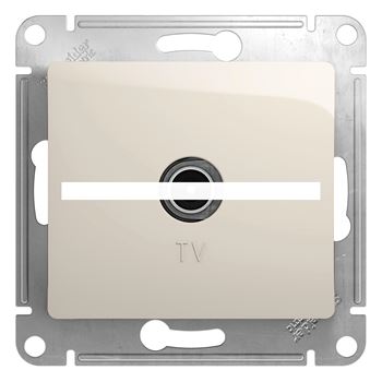 GLOSSA TV розетка проходная 4DB механизм молочный