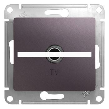 GLOSSA TV розетка проходная 4DB механизм сиреневый туман