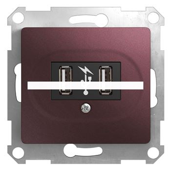 GLOSSA USB розетка баклажановый