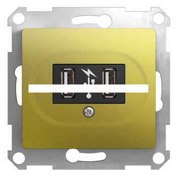 GLOSSA USB розетка фисташковый