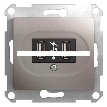 GLOSSA USB розетка платина