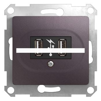 GLOSSA USB розетка сиреневый туман