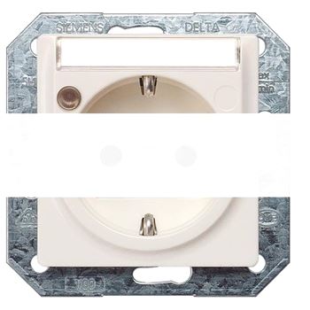 I-SYSTEM SCHUKO SOCKET OUTLET W. INCREASED TOUCH PROTECTION W. LABELING FIELD AND STATUS DISPLAY ЭЛЕКТРОБЕЛЫЙ, 55MM X 55MM