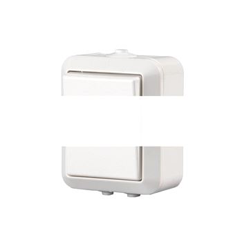 Jussi Кнопка 1 клавиша с НО контактом 10А/250В белая IP44