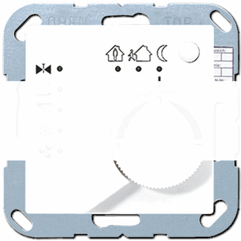 KNX-регулятор с ручкой для установки температуры  белый