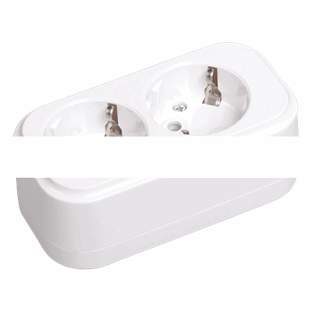 Колодка K02 2 места 2P+PE 16A CLASSIC
