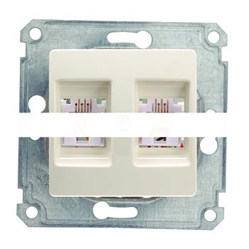 Lillium крем. механизм розетки CAT5е + CAT5е
