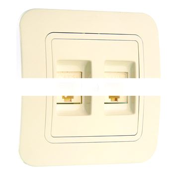 Lillium крем/крем розетка CAT5e + CAT5e
