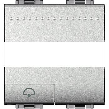 LivingLight Кнопка (NO) с символом Звонок 2 модуля алюминий