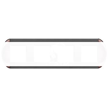 LivingLight Рамка овальная 4 поста Бордовый