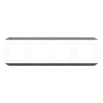 LivingLight Рамка овальная 4 поста Графит