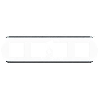 LivingLight Рамка овальная 4 поста Сталь
