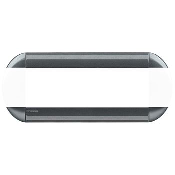 LivingLight Рамка овальная 7 постов Сталь
