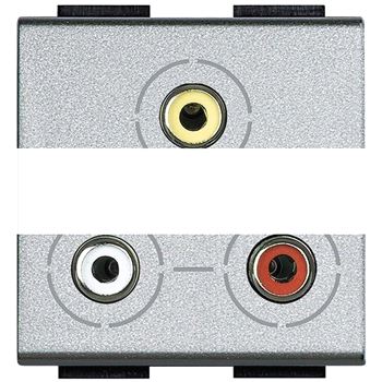 LivingLight Разъем 3xRCA алюминийLivingLight Разъем 3xRCA алюминий