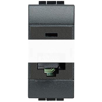 LivingLight Розетка компьютерная RJ45 STP категория 6 IDC110 антрацит