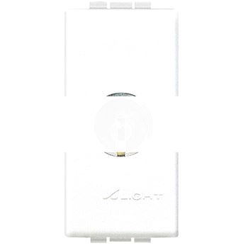 LivingLight Выключатель двухполюсный с ключом белый