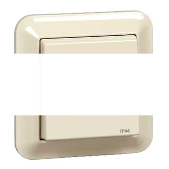 M-Trend Розетка с заземлением без шторок в сборе бежевая IP44