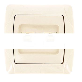Мадрид Розетка RJ45+Phone бежевая