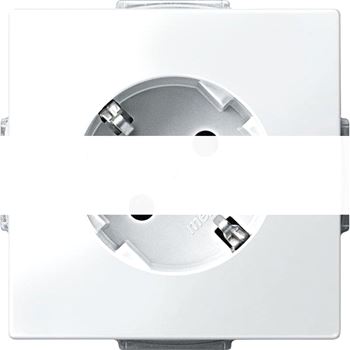 Механизм розетки Schuko 45гр. белый