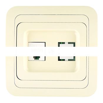 Mimoza Розетка компьютерная CAT5e + гнездо бежевая