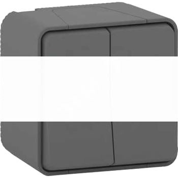 MUREVA S двухклавишный переключатель сх. 6+6, открытой устан., антрацит,IP55