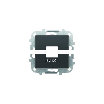 Накладка для механизмов зарядного устройства USB 8185 SKY черный бархат (8585 NS)