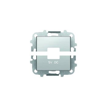 Накладка для механизмов зарядного устройства USB 8185 SKY нержавеющая сталь (8585 AI)
