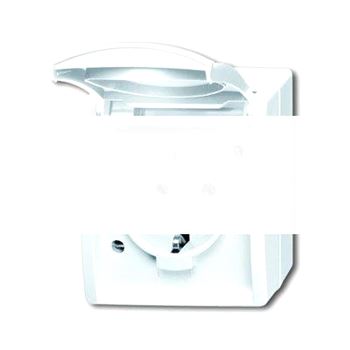 OCEAN Розетка с заземлением 2Р+E наружная 10/16А 250В IP44 с полем для надписи белая