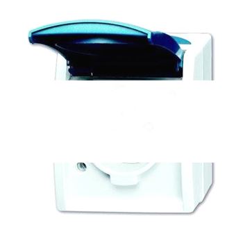 OCEAN Розетка с заземлением наружная 2Р+E 10/16А 250В IP44 серый/сине-зеленый французский стандарт