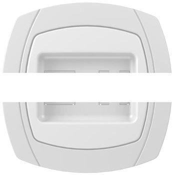 OVAL Розетка компьютерная скрытая белая