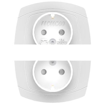 OVAL Розетка скрытая с заземлением со шторками 16А 250В (6128х)