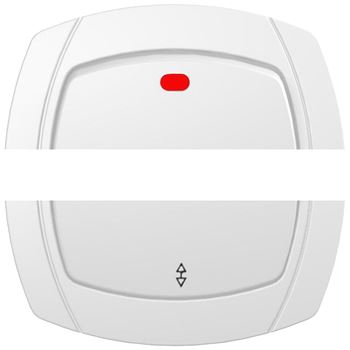 OVAL Выключатель проходной 3п СП 10А с индикатором белый