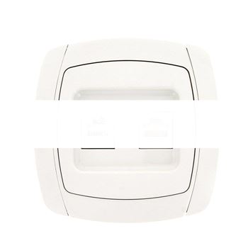 Париж Розетка RJ45+Phone 1A 120В белая
