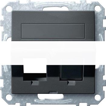 Плата наклонная для Keystone RJ45 антрацит