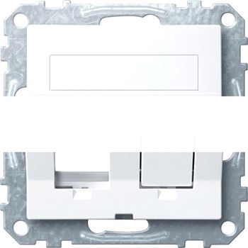 Плата наклонная для Keystone RJ45 белая