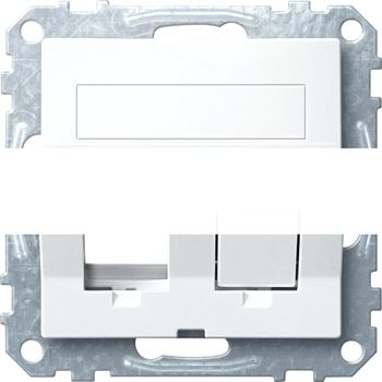 Плата наклонная для Keystone RJ45 белая