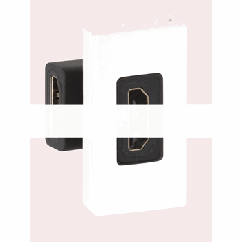 Разъем HDMI 22.5х45мм (мама-мама) алюминий