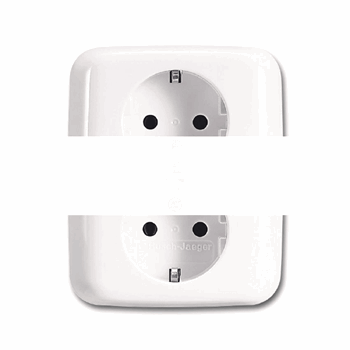 REFLEX Розетка х 2 с/з            AW (BJE20-02EUJ-214)
