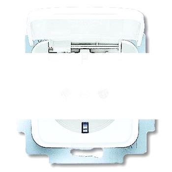REFLEX Розетка  с крышкой альпийский белый 16А 250В SCHUKO (20 EUK-214-500)