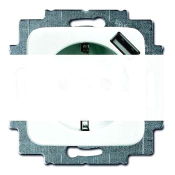 REFLEX Розетка USB со шторками безвинтовые клеммы альпийский белый