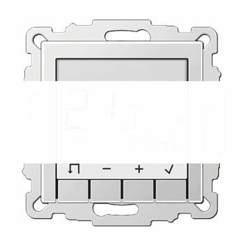 Регулятор с дисплеем <стандарт> (Измерение и      регулировка комнатной температуры и температуры   пола), алюминий (TRDA231