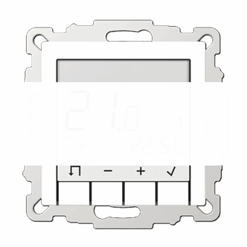 Регулятор с дисплеем <стандарт> (Измерение и      регулировка комнатной температуры и температуры   пола), белый