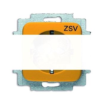 Розетка 2Р+E 10/16А 250В Duro 2000 SI оранжевая (центральная плата и суппорт)